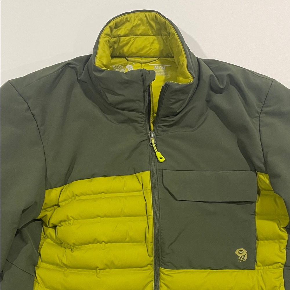Mountain Hardwear StretchDown Q·Shield 750 Down Jacket - Men's Medium - olive